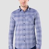 Camisa Azul Claro Slim para Hombre - Manga Larga