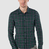 Camisa Verde Slim para Hombre - Multicolor