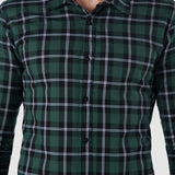 Camisa Verde Slim para Hombre - Multicolor