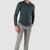 Camisa Verde Slim para Hombre - Multicolor