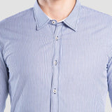 Camisa Azul Claro Slim para Hombre - Multicolor