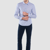 Camisa Azul Claro Slim para Hombre - Multicolor