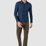 Camisa Azul Oscuro Slim para Hombre - Multicolor