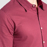 Camisa Rojo Slim para Hombre - Multicolor