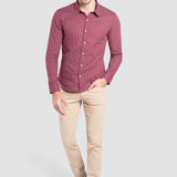 Camisa Rojo Slim para Hombre - Multicolor