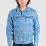 Chamarra Regular Azul Claro para Hombre - Capitonada