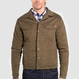 Chamarra Regular Verde para Hombre - Capitonada