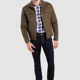Chamarra Regular Verde para Hombre - Capitonada