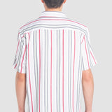 Camisa Blanco Regular para Hombre - Rayas