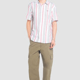 Camisa Blanco Regular para Hombre - Rayas