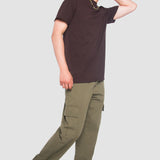 Playera Café Oscuro Regular para Hombre - Manga Corta