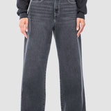 Jeans Amplio Negro para Mujer - Wide Leg