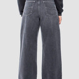 Jeans Amplio Negro para Mujer - Wide Leg