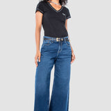Jeans Amplio Azul para Mujer - Wide Leg