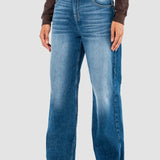 Jeans Relaxed Azul para Mujer - Cintura Alta