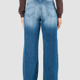 Jeans Relaxed Azul para Mujer - Cintura Alta