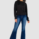 Jeans Acampanado Azul Oscuro para Mujer - Ruby