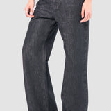 Jeans Baggy Negro para Mujer - Addiction