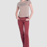 Jeans Straight Rojo para Mujer - Atraction