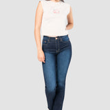 Jeans Straight Azul Oscuro para Mujer - Atraction