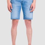 Bermuda Azul Claro Slim para Hombre - Mezclilla