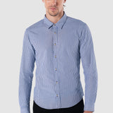 Camisa Azul Slim para Hombre - Multicolor