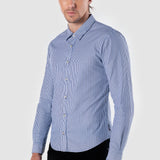 Camisa Azul Slim para Hombre - Multicolor