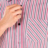 Camisa Rosa Slim para Hombre - Rayas