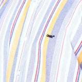 Camisa Azul Claro Regular para Hombre - Rayas