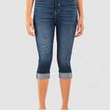 Jeans Capri Slim Azul Oscuro para Mujer - Capri