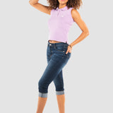Jeans Capri Slim Azul Oscuro para Mujer - Capri