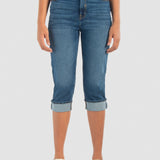 Jeans Capri Slim Azul para Mujer