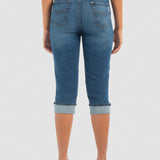 Jeans Capri Slim Azul para Mujer