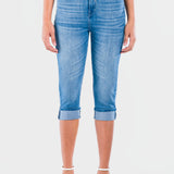 Jeans Capri Slim Azul Claro para Mujer