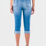 Jeans Capri Slim Azul Claro para Mujer