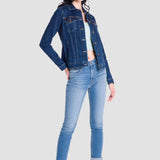 Chamarra Slim Azul para Mujer - Vaquera