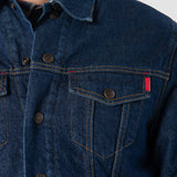 Chamarra Regular Azul Oscuro para Hombre - Capitonada