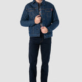 Chamarra Regular Azul Oscuro para Hombre - Capitonada