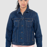 Chamarra Regular Azul para Mujer - Capitonada