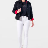 Chamarra Regular Negro para Mujer - Capitonada