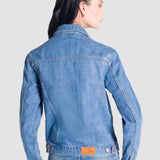 Chamarra Slim Azul Claro para Mujer - Vaquera