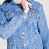 Chamarra Slim Azul Claro para Mujer - Vaquera