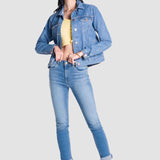 Chamarra Slim Azul Claro para Mujer - Vaquera