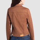 Chamarra Slim Marrón para Mujer - Vaquera