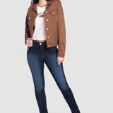 Chamarra Slim Marrón para Mujer - Vaquera