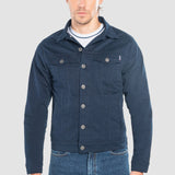 Chamarra Slim Azul Marino para Hombre - Vaquera