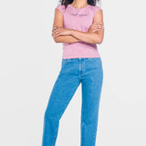Jeans Mujer Mezclilla Confort Emotion Relajado Snow Oggi