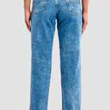 Jeans Mujer Mezclilla Confort Emotion Relajado Snow Oggi