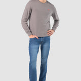 Playera Regular Gris para Hombre - Manga Larga