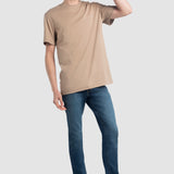 Playera Khaki Regular para Hombre - Manga Corta